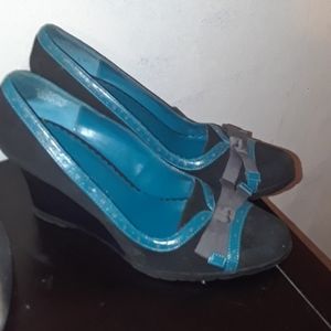 Pre-loved Suede & Lether Wedges